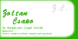 zoltan csapo business card