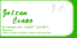 zoltan csapo business card